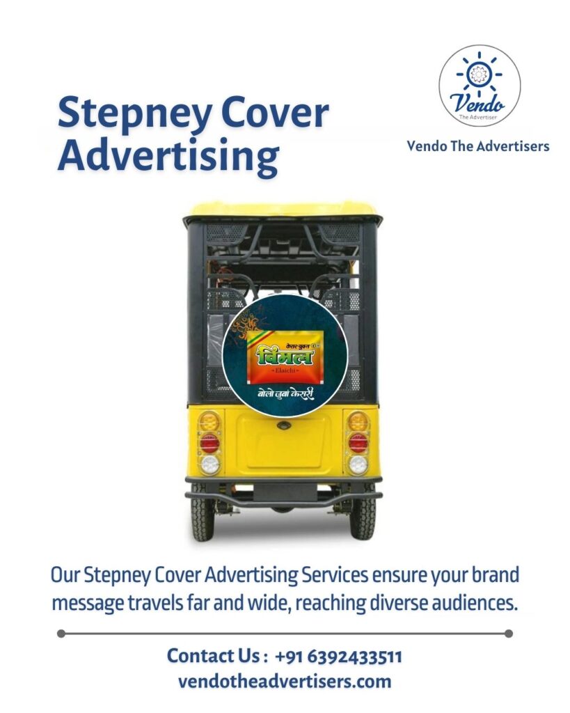 E Rickshaw Stepney Covers Advertising in Varanasi